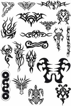 Tribal tatuaż wektor zestaw