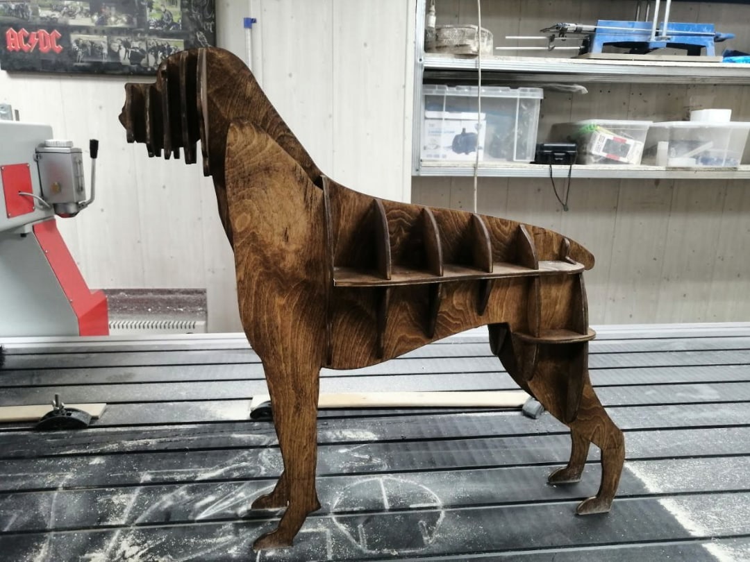 Лазерная резка собаки-боксера 3D-пазл