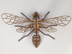 Laser Cut Bee Puzzle 3mm DWG File