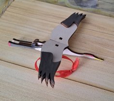Laser Cut Crane Bird Wooden Puzzle Free Vector