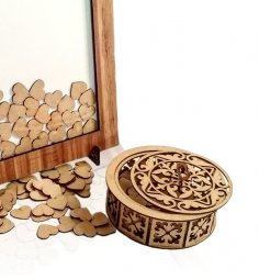 Laser Cut Decorative Wooden Box Basket Free Vector