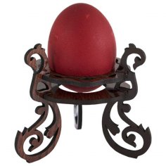 Soporte de huevo de Pascua decorativo de madera cortada con láser