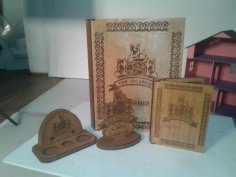 Laser Cut Napkin Holder With Salt And Pepper Caddy Free Vector