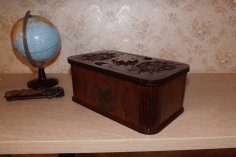 Лазерная резка деревянной коробки с замком