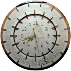 Reloj de pared de búho grabado con corte láser