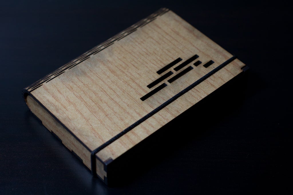 Caja flexible de corte láser Caja de madera con bisagra viva