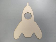 Wooden Rocket Ship Laser Cutting Template DXF File