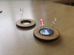 Laser Cut LED Basic Lamp For CR2016 Batteries