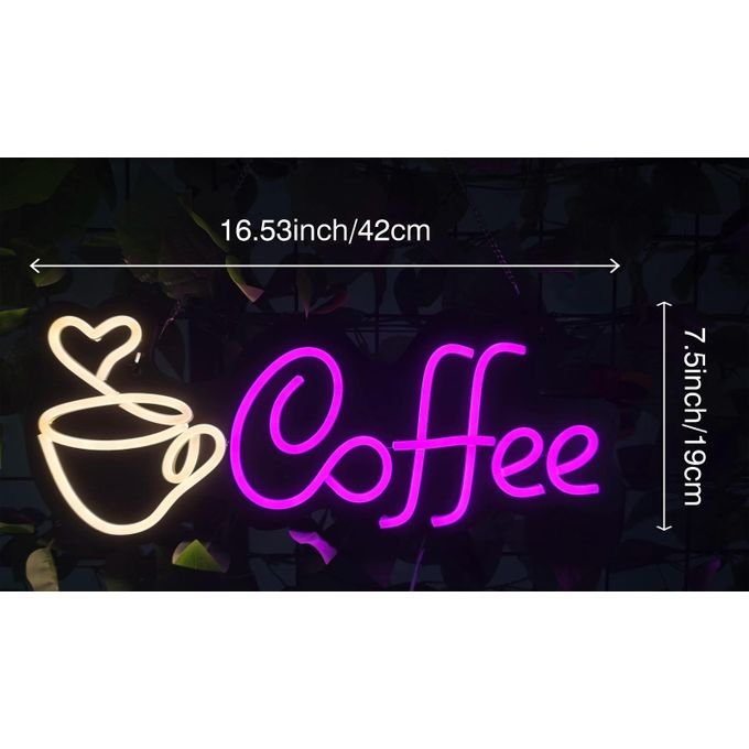 Laser Cut Coffee Neon Sign Cafe Wall Decor