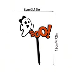 Laser Cut Halloween Ghost With Word Boo Cake Topper