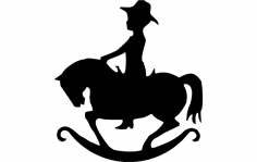 Archivo dxf de silueta de caballo balancín