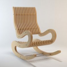 كرسي هزاز خشب رقائقي مقاس 15 مم ملف DXF