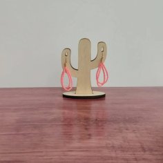 Laser Cut Cactus Shape Earring Stand Jewelry Display Stand
