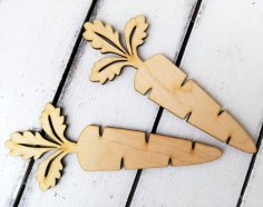 Laser Cut Unfinished Wood Carrot Shape – Wooden Carrot Cutout