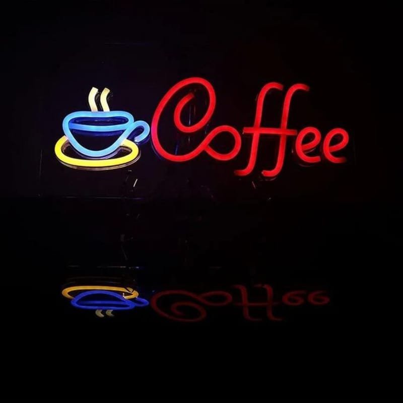 Laser Cut Coffee Neon Sign LED Coffee Signs Wall Decor