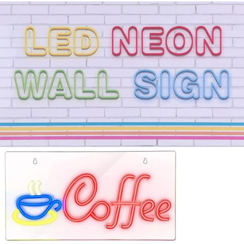 Laser Cut Coffee Neon Sign LED Coffee Signs Wall Decor