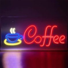 Laser Cut Coffee Neon Sign LED Coffee Signs Wall Decor