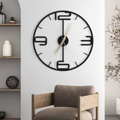Laser Cut Minimalist Wall Clock for Home Decor