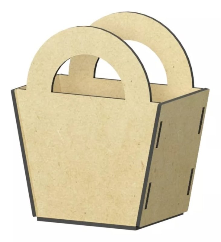 Laser Cut Candy Box Wooden Favor Box Basket With Handle