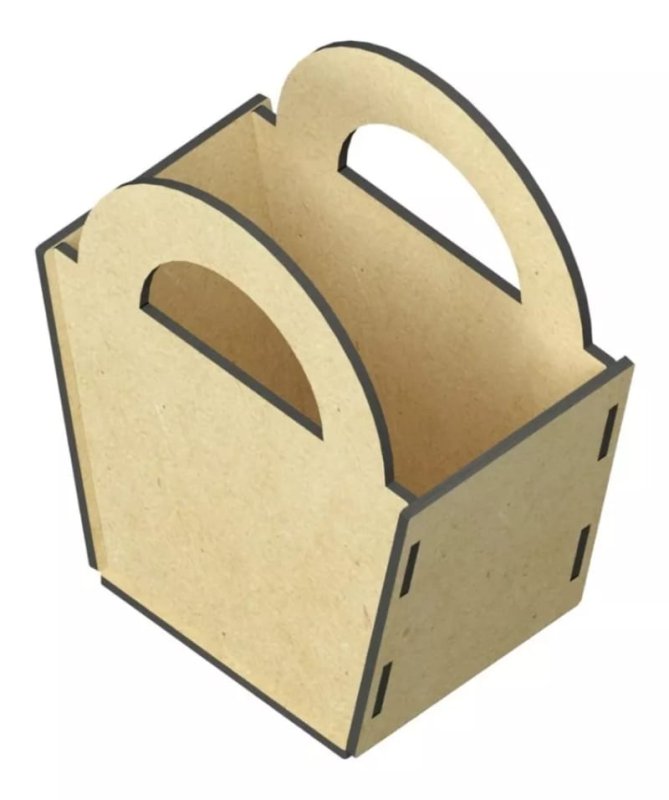 Laser Cut Candy Box Wooden Favor Box Basket With Handle