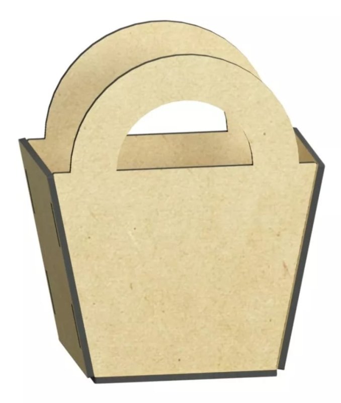 Laser Cut Candy Box Wooden Favor Box Basket With Handle