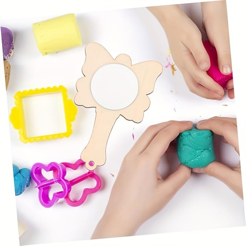 Laser Cut Wooden DIY Small Mirrors Butterfly Heart Flower Shape Mirrors