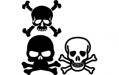 Skull And Crossbone dxf File