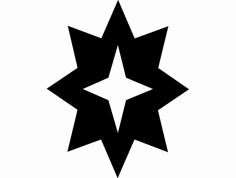 Fichier dxf creux étoile