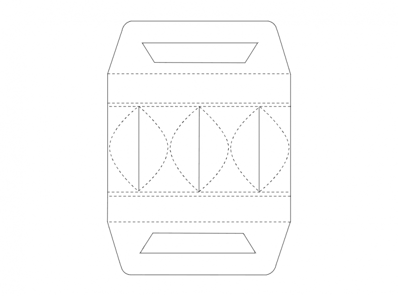 Файл dxf шаблона упаковочной коробки