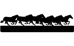 Cavalos correndo arquivo dxf