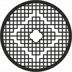 Vector de patrón de rejilla redonda