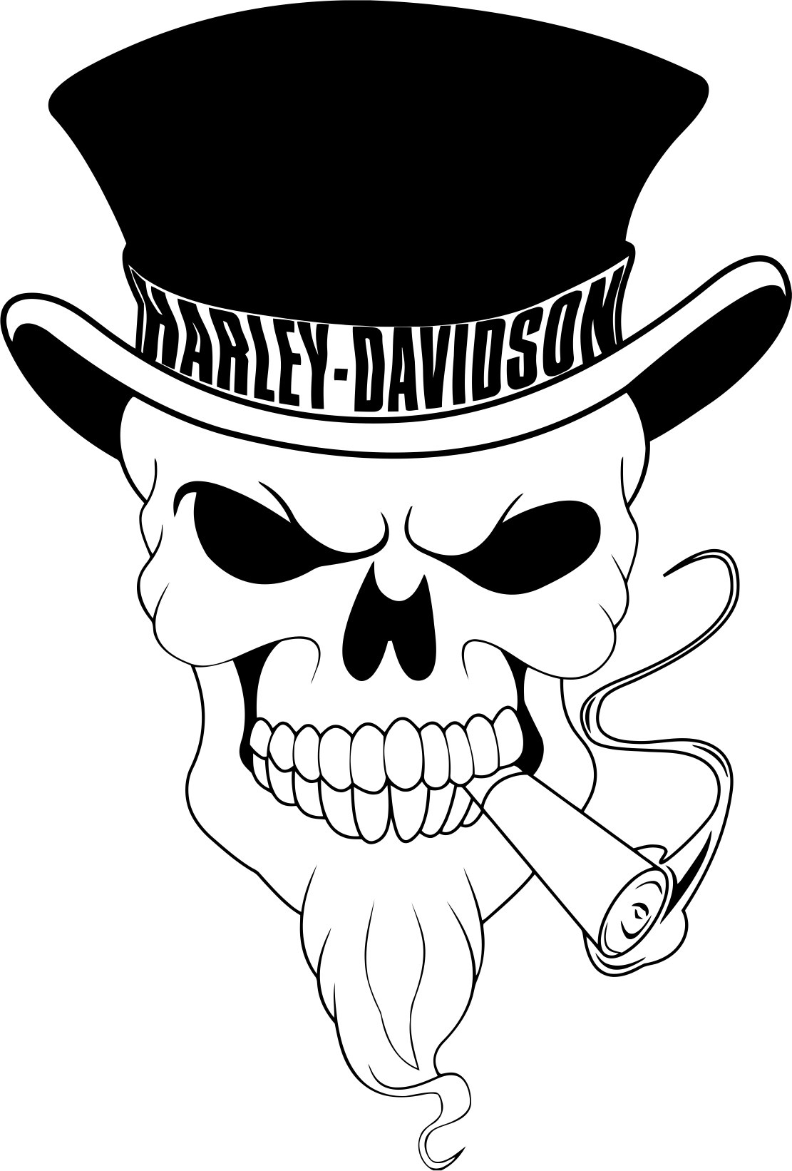 Вектор черепа Harley Davidson