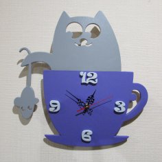 Cat Clock Free Vector