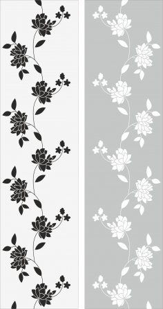 Flowers Glass Decal Vector Free Vector