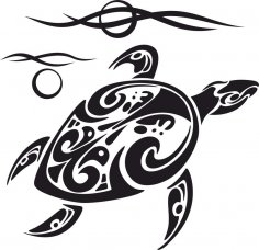 Żółw tatuaż wektor sztuki