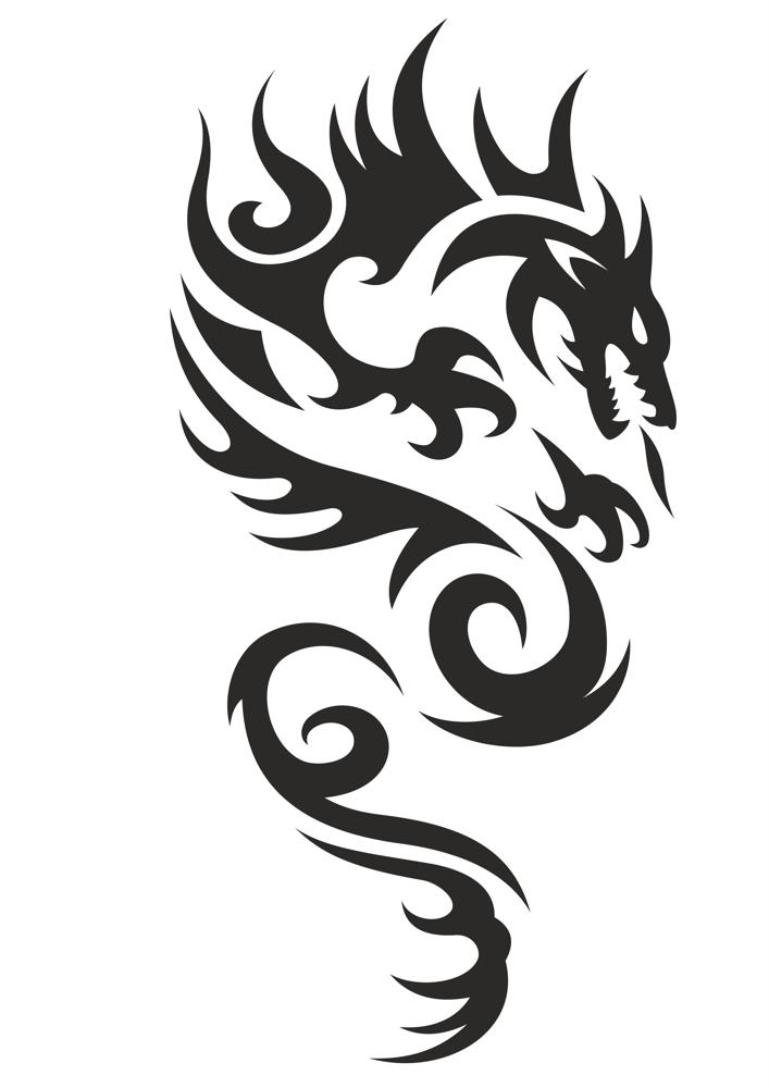Vector de dragón de tatuaje de fénix celta