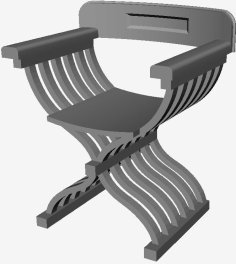 Medieval Chair 3D Printer Model