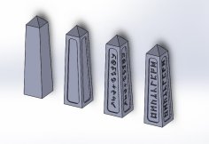 Obelisks – 25mm Base – 100mm Tall – Terrain 3D Printer Model