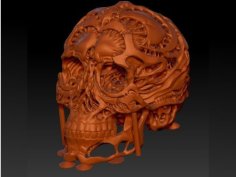 Hunter Skull HD (with Supports) 3D Printer Model