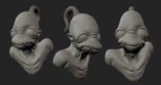 Oddworlds ABE Bust Sculpture 3D Printer Model