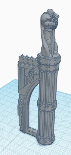 Imperial Buttress With Space Guy Statue 3D Printer Model