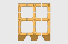 Set Of Moidules For 12mm Board. Option With Screw Holes! 3D Printer Model