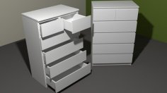 Model Of The “IKEA MALM 6-drawer Chest” 3D Printer Model