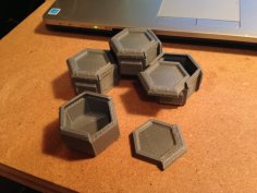 Sliding Top Hexagon Boxes 3D Printer Model