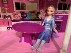 Barbie Doll House Dining Table And Chairs 3D Printer Model