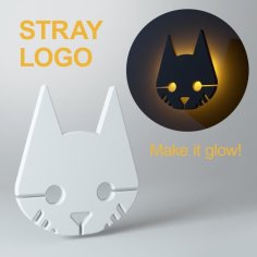 Stray Logo Sign (Cyberpunk Cat) 3D Printer Model