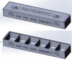 Pandemic Board Game Card And Cube Holders 3D Printer Model