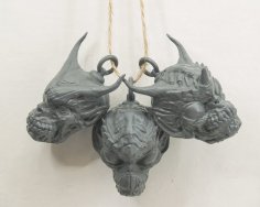 Japanese Demon Heads 3D Printer Model