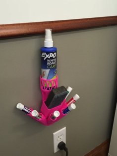 All-In-One Dry Erase Accessory Holder 3D Printer Model