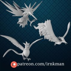 Moltres / Zapdos / Articuno (Pokemon 35mm True Scale Series) 3D Printer Model